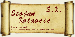 Stojan Kolavčić vizit kartica
